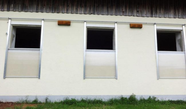 Einzelschiebefenster, zentral gesteuert